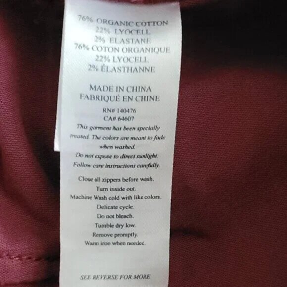 Faherty Maroon Banner Stretch Corduroy Wide Leg Pants - Picture 13 of 14